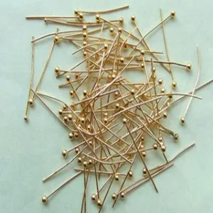 Copper Head Pins For Jewelry Making DIY Craft Electroplated Metal Beading Findings Accessories Crafting Supplies