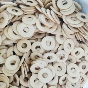 Wooden Geometric Rings Square Blocks Natural Wood Craft Parts For DIY Handmade Earrings Jewelry Making Accessories