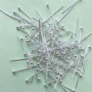 DIY silver ball headpins jewelry making beading findings metal craft pins wholesale pack