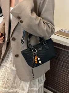 Borsa a mano plissettata elegante da donna, autunno inverno retro borsa a tracolla versatile.
