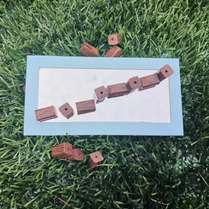 Wenge wood barrel beads straight hole loose beads DIY wooden bracelet necklace accessories