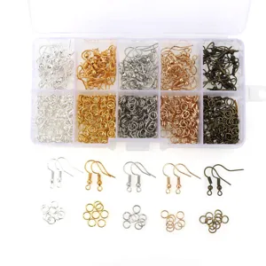 Kit per fai da te di gioielli con monachelle e anellini per orecchini fatti a mano.