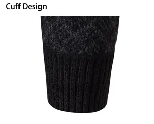 Jersey de hombre detalle puño diseño primer plano textura manga acanalada oscura detalle