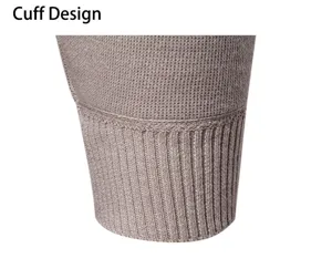 Men knit sweater detail showcasing warm pullover cuff design for casual winter daily wear.