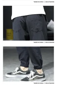 Men's casual linen harem pants spring loose cuffed trousers streetwear fashion style apparel