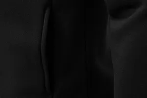 Men's black hoodie jacket pocket detail close-up view premium casual wear fashion new style