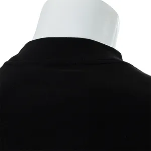 Black thermal half-high collar long-sleeve base shirt product detail view for winter.