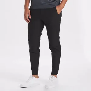 Mens summer slim fit casual trousers elastic stretch lightweight jogger pants for daily sports