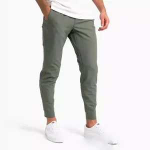 Men's Summer Thin Slim Fit Casual Pants High Stretch Cotton Blend Spandex Smooth Solid Color Jogger Pencil Pants Bottom