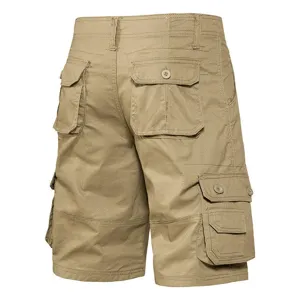Herren Khaki Mehrtaschen Cargo Shorts, ideal für Outdoor Freizeit und den Alltag.