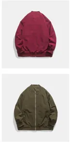 Homme automne hiver blouson aviateur casual ample utility vetement de detail vue