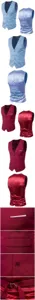 Detailed view of men's slim fit suit vest showcasing quality buttons, pockets, and back buckle.