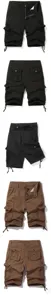 Men's summer loose cargo shorts multi-pocket casual sportswear five-point trousers style