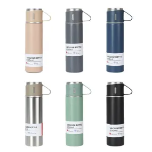 500ml Edelstahl-Isolierflaschen-Set aus 304 Edelstahl in sechs verschiedenen Farben