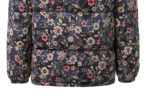 Uomo inverno floreale trapuntato giubbotto dettaglio, elegante caldo casual giacca spessa.
