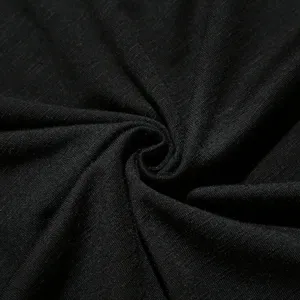 Close-up detail view of the soft black fabric texture for men solid color t-shirt.