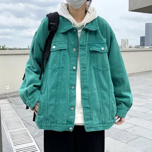 Veste en jean ample pour homme style retro streetwear vetement decontracté taille plus tendance