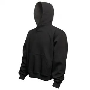 Men's Casual Solid Color Cotton Hoodie Loose Fit Long Sleeve Pullover Sweatshirt With Pocket Soft Comfortable Top