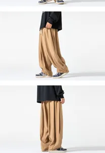 Pantalón Ancho Hombre Color Sólido Harem Estilo Retro Casual Para Otoño Nuevo