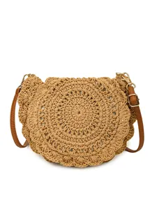 Bolso cruzado de paja de verano bolso de hombro tejido a mano para mujer playa casual