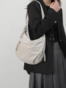 Women casual hobo crossbody shoulder bag stylish dumpling design lightweight daily use