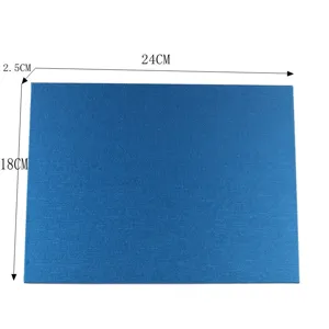 Blau strukturierte Geschenkkasten Deckel Schale 24x18x2.5cm Verpackung fuer Schmuck