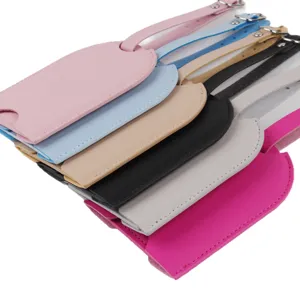 Bunte PU Leder Kofferanhänger Set, strapazierfähige Reiseanhänger für Gepäck und Koffer.