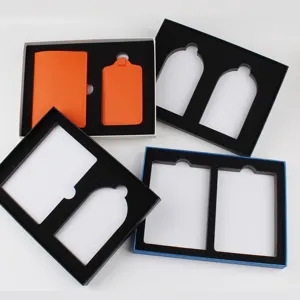 Stilvolle Luxus Geschenkbox Set mit Schaumstoffeinlage und Passhüllen Verpackung Design