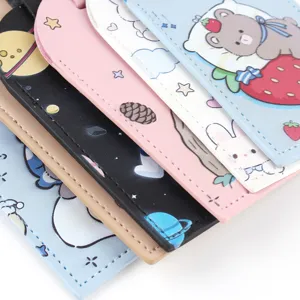 Niedliche Cartoon PU Leder Kofferanhänger, bunt sortierte Reise Namensschilder für Taschen.