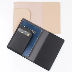 Fundas de protección de cuero PU para pasaporte cartera organizadora de documentos