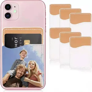 DIY sublimatie lederen telefoon achterkant sticker kaartouder portemonnee voor smartphones