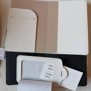 PU Leder Reisepasshülle und Kofferanhänger Set Reise Dokumententasche Organizer für Damen Herren