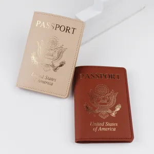 PU Leder Reisepass Huelle Dokumentenorganizer Ausweis Etui in zwei eleganten Farben.