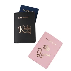 Funda protectora de pasaporte de viaje de cuero PU organizador de documentos set