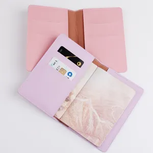 Fundas para pasaporte de cuero PU organizador de documentos de viaje tarjetero funda