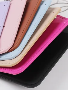 Bunte PU Leder Kofferanhanger mit Drahtseil fur die einfache Reiseidentifikation.