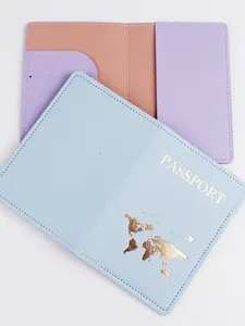 Porta passaporto multifunzione in pelle PU custodia da viaggio organizzatore documenti.