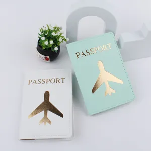 Custodia per passaporto in pelle PU, organizer per documenti da viaggio minimalista.