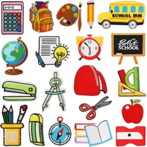Kreative Schreibwaren Stickerei Stoffaufnäher Aufbügeln Applikation Abzeichen Für Schüler Schultasche Kleidung Reparatur DIY Dekor