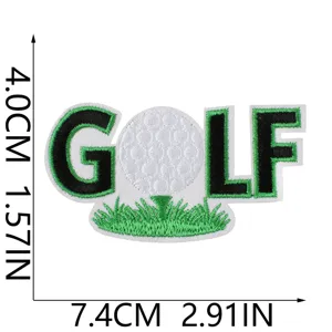 Badge écusson brodé Golf thermocollant application pour vêtements vestes chapeaux bricolage