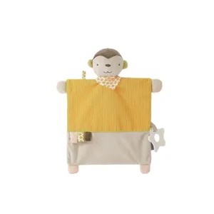 Morbido peluche coperta di sicurezza scimmietta giocattolo lenitivo per neonati