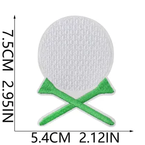 Patch brodé de golf badge de vêtement thermocollant accessoire de décoration DIY détail