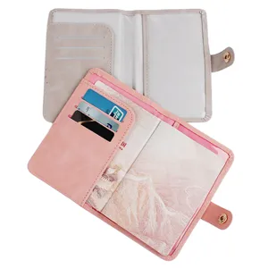Porta passaporto minimalista in pelle PU astuccio organizzatore di documenti da viaggio multifunzione