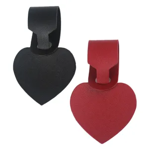 Heart-shaped PU leather luggage tag suitcase identifier travel accessory set of two pieces