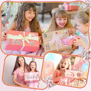Toppe ricamate con lettere carine fiocco rosa distintivi decorativi per vestiti e borse.