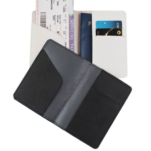 Travel passport holder organizer multi-function card case cover for flight tickets ID documents.