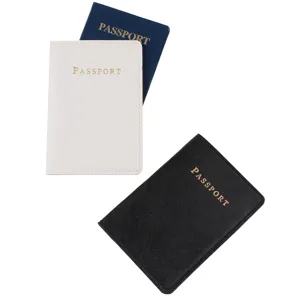 PU leather passport holder cover multi-color travel document organizer case for passport