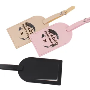 PU Leder Kofferanhänger Set, strapazierfähige Reise Gepäckanhänger mit sicherem Riemen Fach.