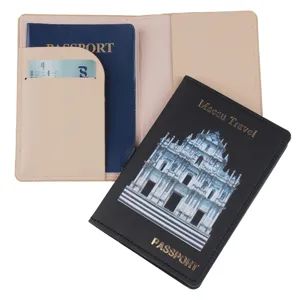 PU Leder Reisepass Hülle Etui Dokumententasche Kreditkartenkaufmann Reise Organizer Tasche