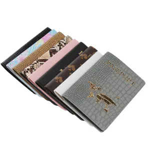 PU Leder Reisepasshülle Schutzhülle Etui Brieftasche für Reise mehrfarbig Muster